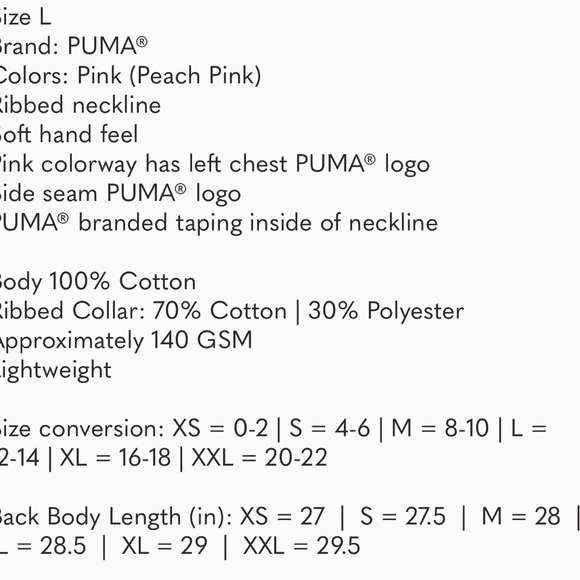 Puma Ladies' Short Sleeve Tee, NWT, Size L ,12to 14 - Picture 2 of 9